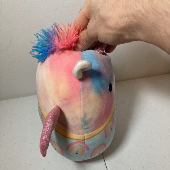 Squishmallows Rainbow Unicorn Pig with Wings & Mohawk - 8" Plush - Used - Picture 2 of 10